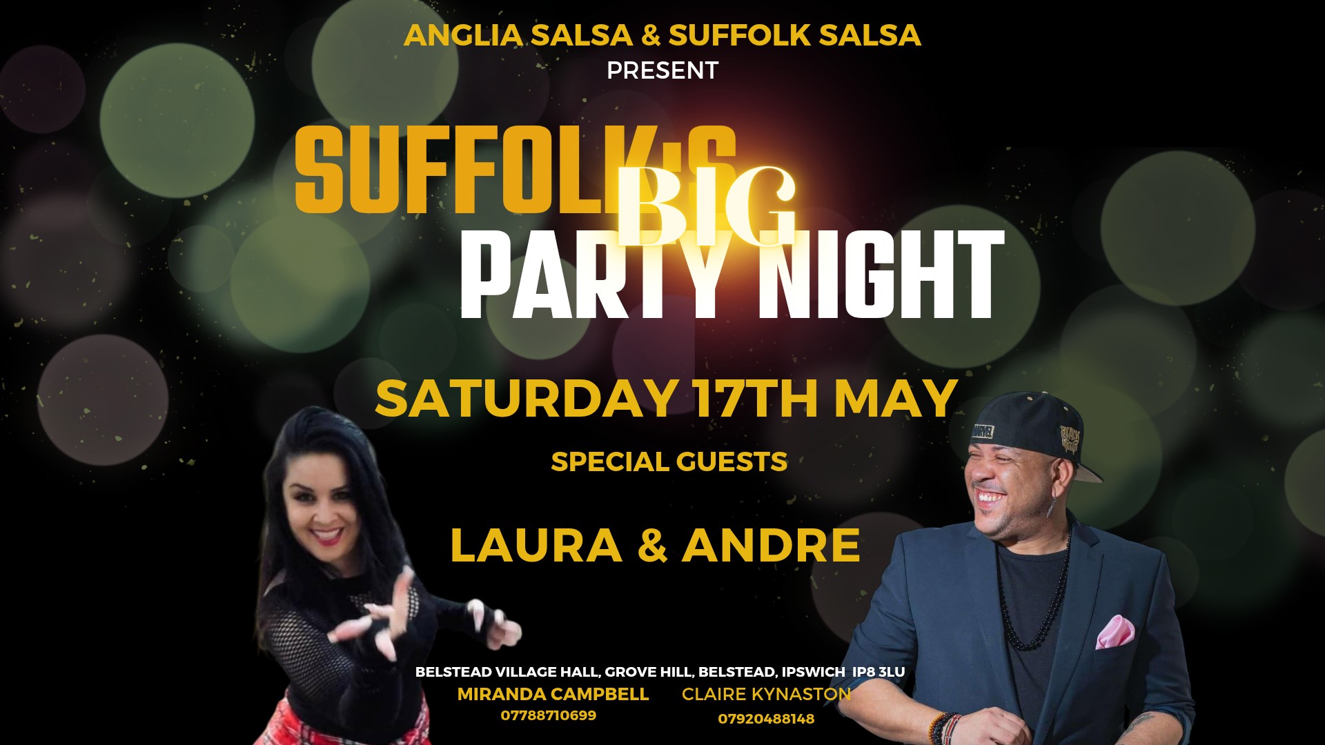 Suffolk's BIG Party Night- with Dominican Bachata Class from special guests LAURA & ANDRE!!!