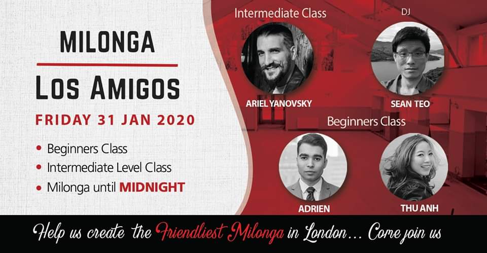 Los Amigos - 31 Jan 2020 - Ariel Yanovksy teaching! DJ Sean Teo