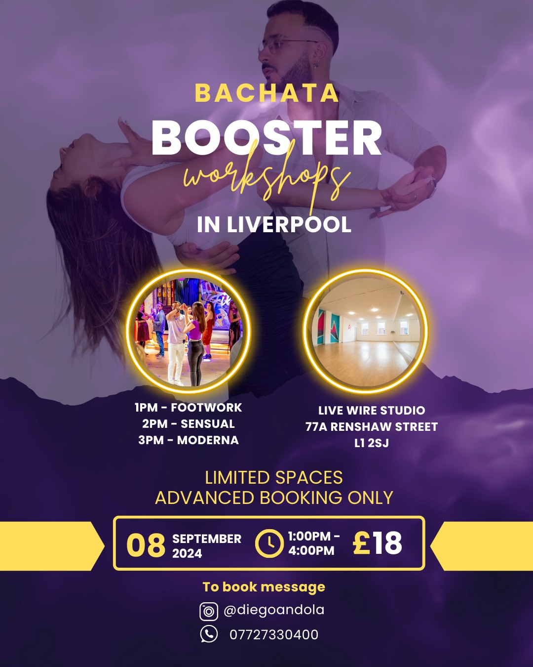 Bachata BOOSTER workshops by Diego and Ola - Liverpool Edition