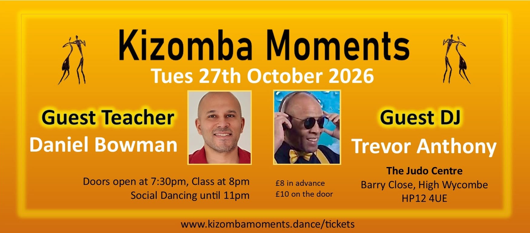 KIZOMBA MOMENTS PARTY - WITH GUEST TEACHER DANIEL BOWMAN AND DJ TREVOR ANTHONY