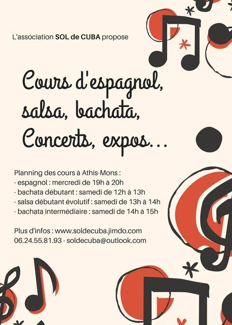 Rentrée cours d'espagnol, salsa, bachata