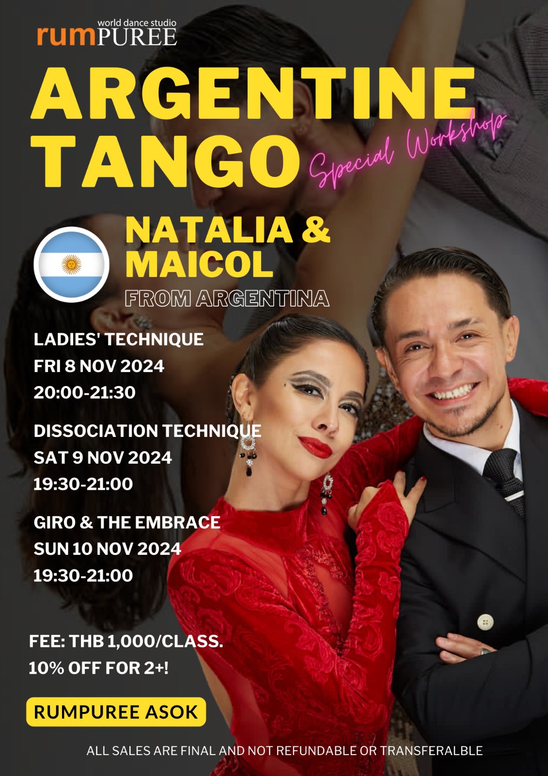 Argentine Tango Workshops by Natalia & Maicol