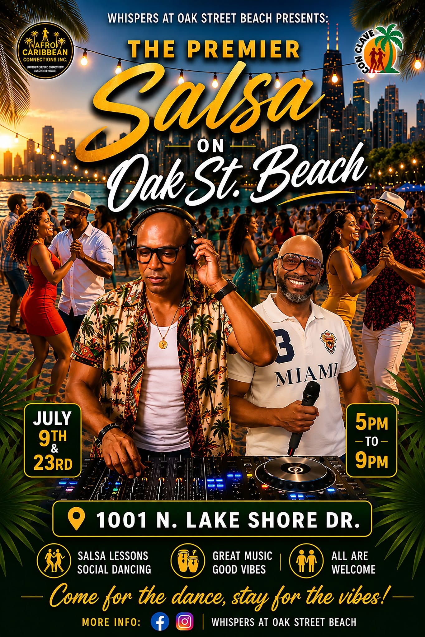 Whispers Presents Salsa on Oak Street beach