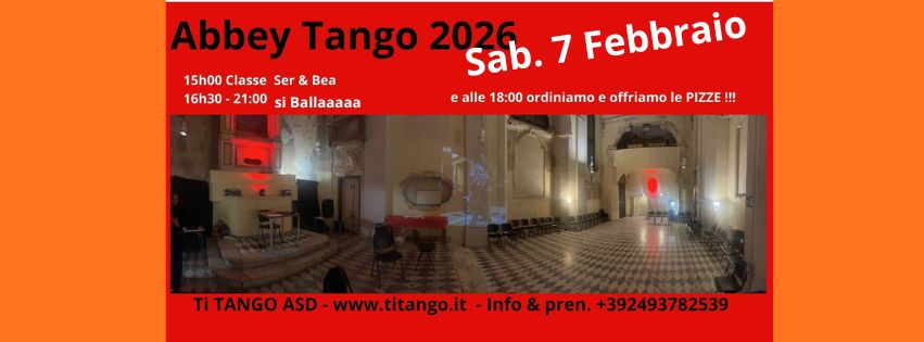 Abbey TANGO Sabato 7 Febbraio Lezione poi Ballo