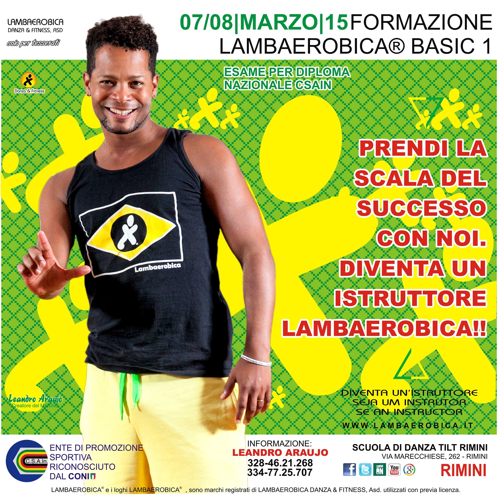 FORMAZIONE LAMBAEROBICA BASIC 1 - RIMINI - 07 e 08 MARZO 2015