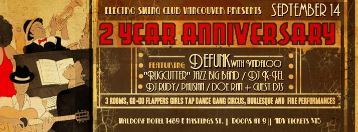 Electro Swing Club Vancouver 2 Yr Anniversary Party