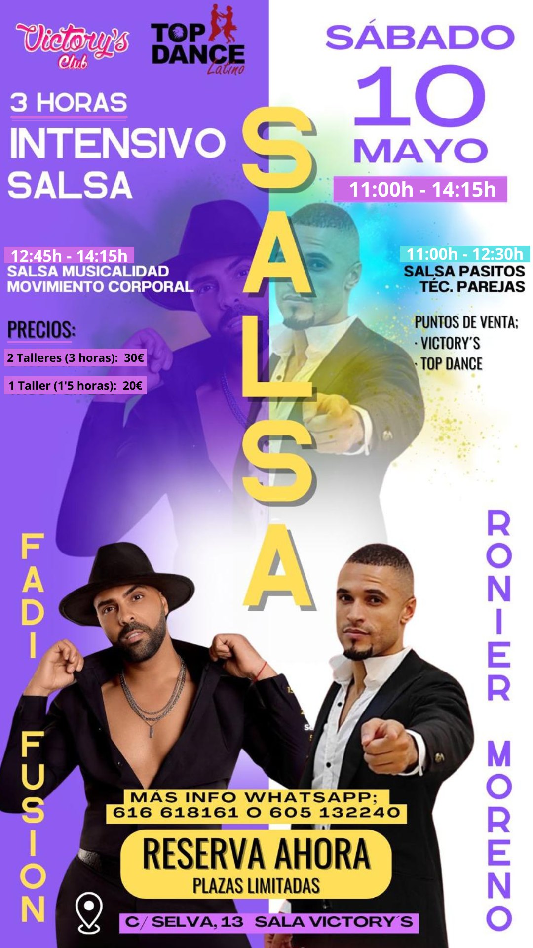 FORMACION SALSA en VICTORY'S (Sáb. mañana) Evento Viernes y Sábado