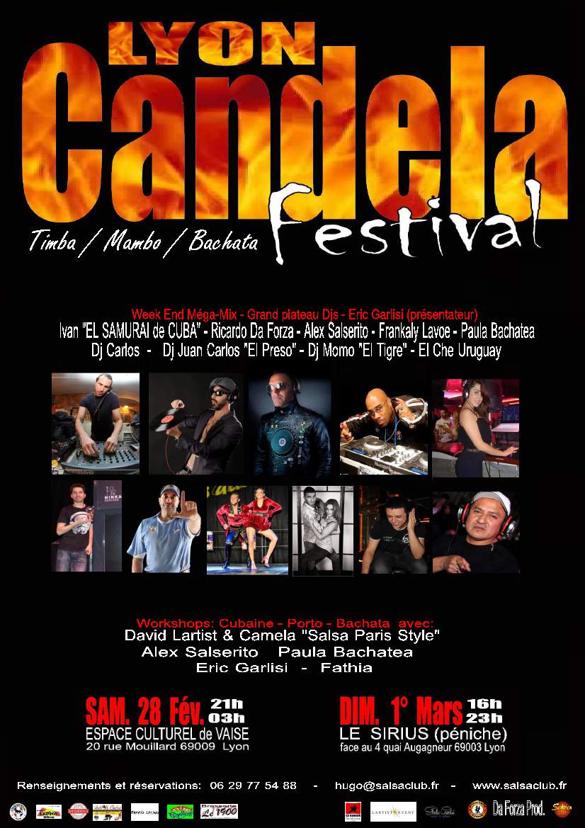 LYON CANDELA FESTIVAL - "Le Méga-Mix" (WORKSHOPS & SHOWS) - - - SALSA & LATIN JAZZ CONCEPT - Bachata Kiz - - - - - - - - - - - - - - - -
