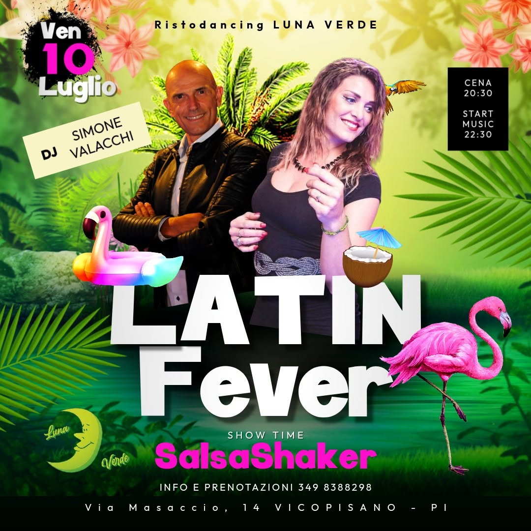 Latin Fever al Ristodancing Luna Verde 10 Luglio