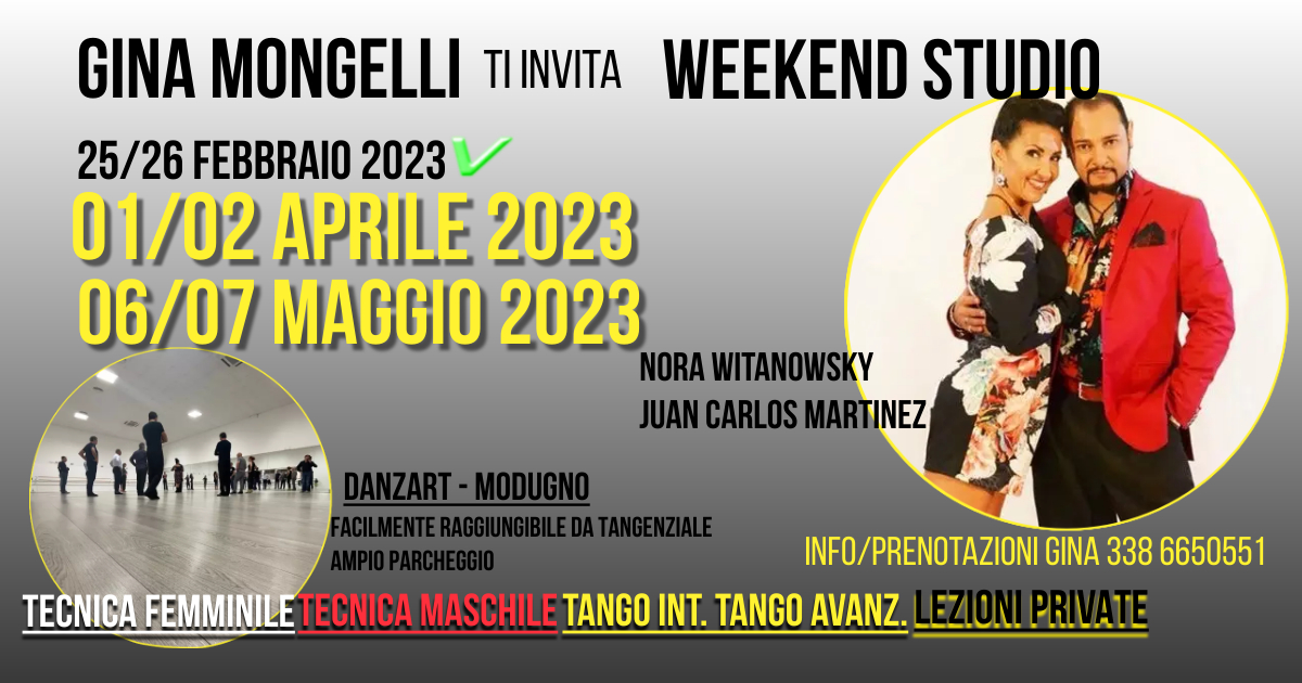 Weekend studio con Nora e Juan