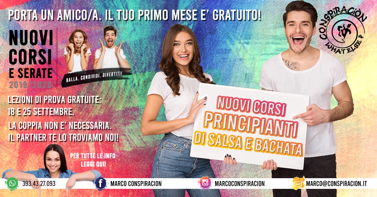 Corsi Principianti di Salsa e Bachata per chi non ha mai ballato