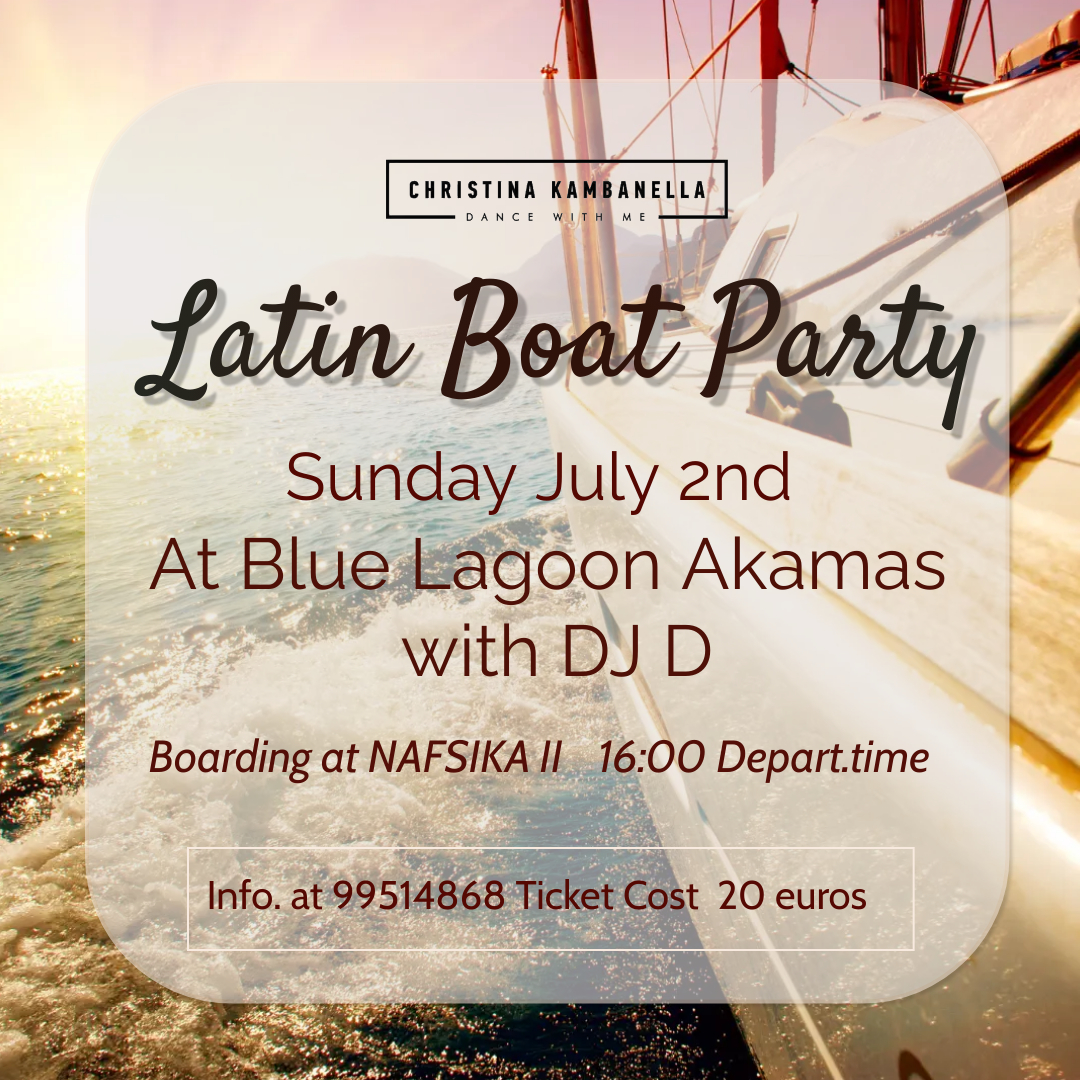 Latin Boat Party At Blue Lagoon By Christina Kambanella with DjD