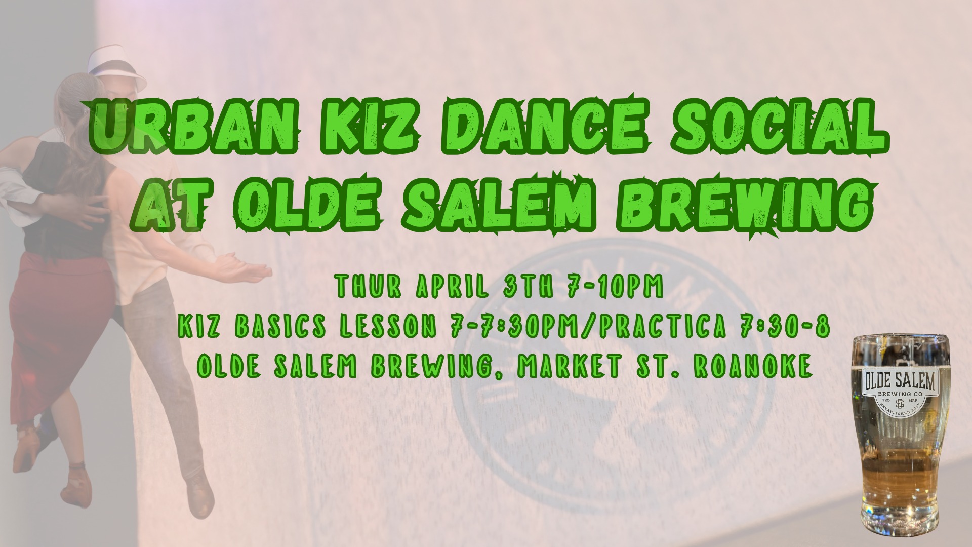 Urban Kiz Dance Social at Olde Salem Brewing - Downtown