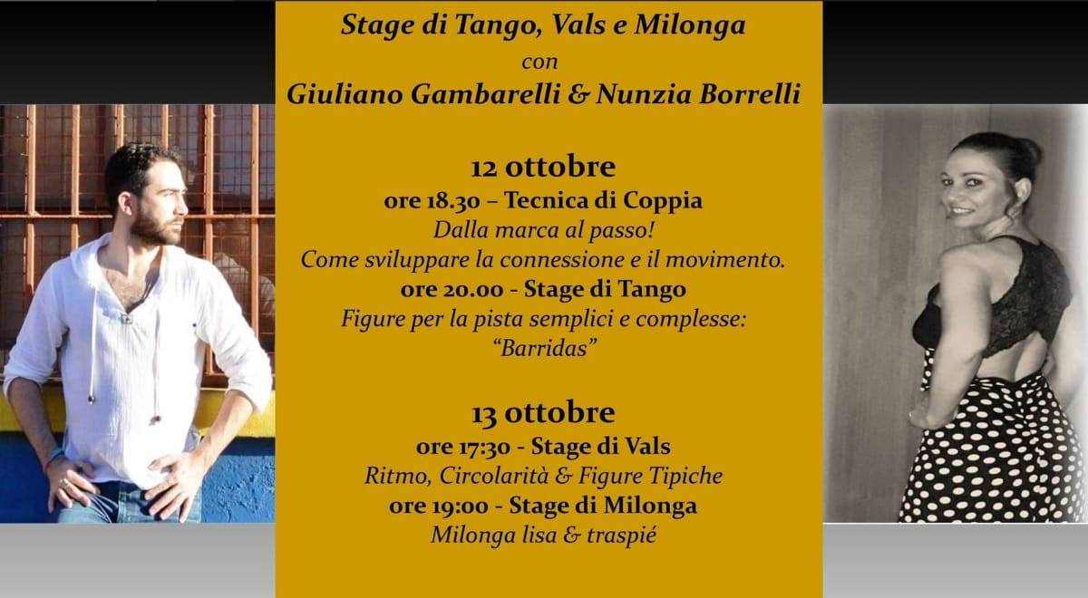 Stages a Tivoli Tango, Vals, Milonga con Giuliano e Nunzia
