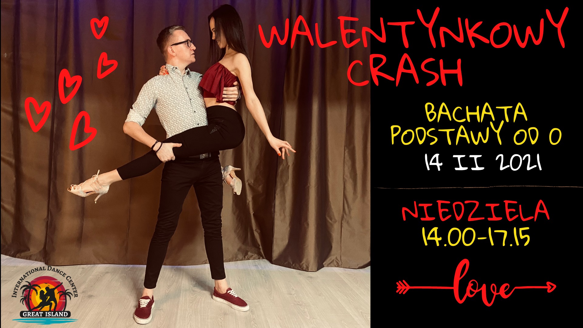 Walentynkowy Crash Bachata podstawy od 0 z Bartkiem i Darią Niedziela 14 II 2021