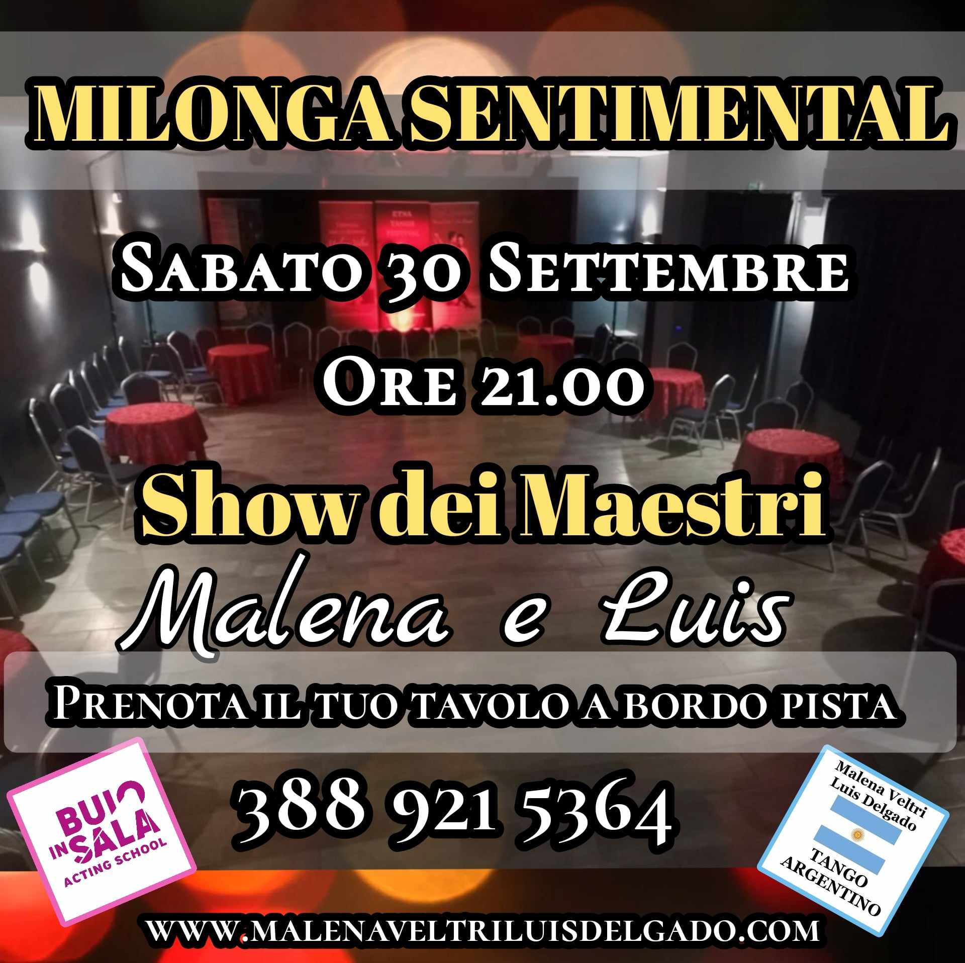 Milonga Sentimental + Show Malena Veltri & Luis Delgado