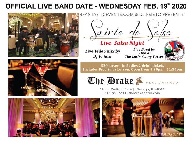 Official Return of Live Band Soirée de Salsa Wednesday Drake