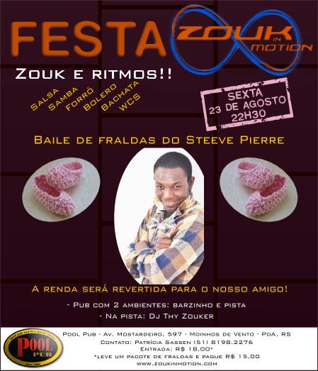 Baile de fraldas para o Steeve!