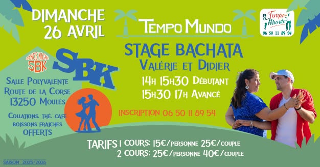 Stage de Bachata Evolutif