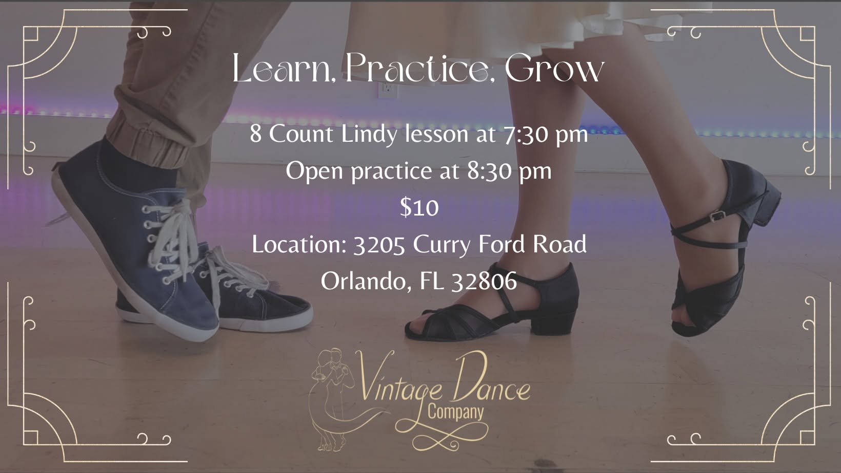 Learn, Practice, Grow - 8 Count Lindy Hop Lesson & Practice Session