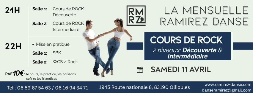 La Mensuelle Ramirez Danse Avec cours de ROCK