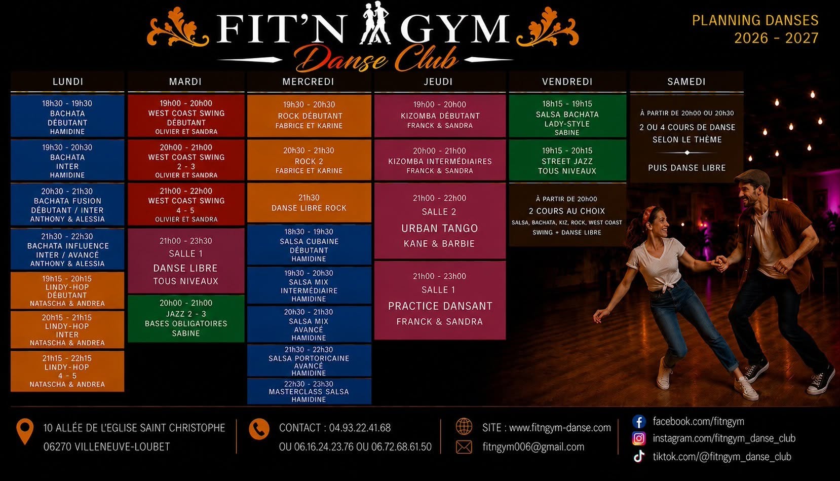 RENTREE FIT'N GYM DANSE CLUB SEMAINE DECOUVERTE DU LUNDI 07 AU 18 SEPTEMBRE