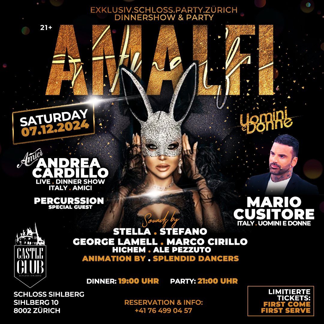 AMALFI • DINNERSHOW & PARTY • 07.12.2024 • Zürich