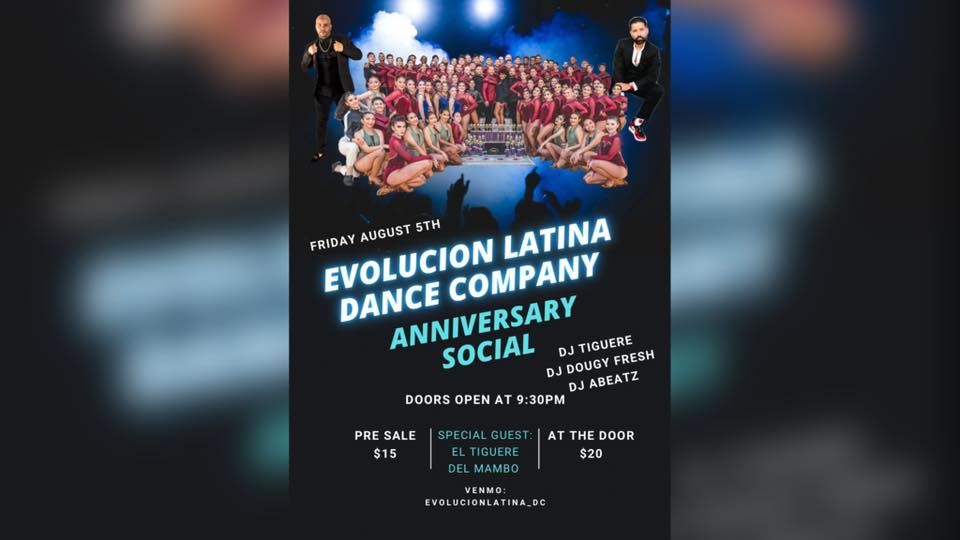 Evolución Latina Dance Company Anniversary Social