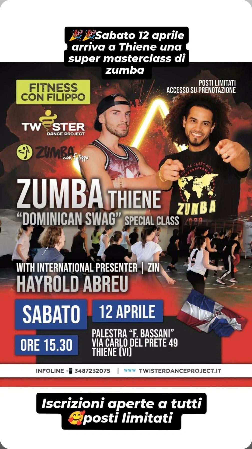 ZUMBA DOMINICAN SWAG π©π΄ MASTERCLASS 12.4.25 THIENE (VI)