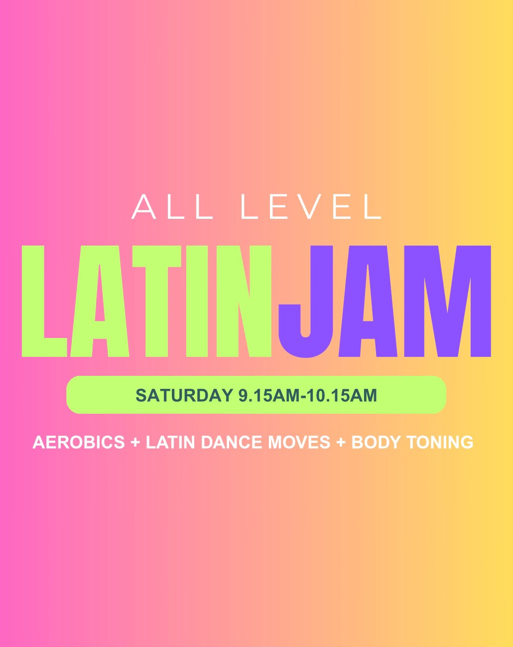 2026 Latin Dance Jam Aerobics Fitness Fun Start February