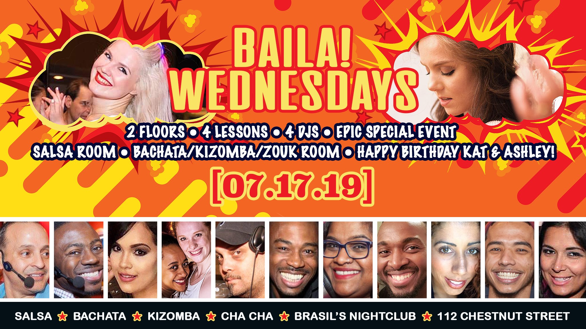 Baila Wednesdays 2-Floor 4-DJ Salsa Bachata Kizomba Zouk Bash