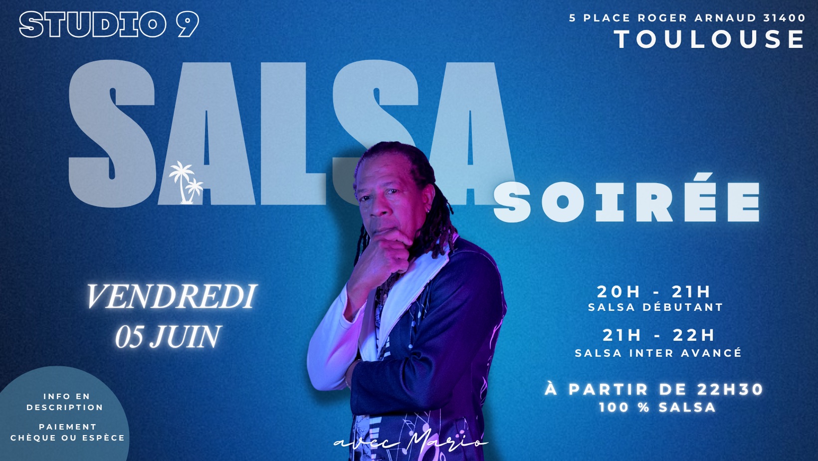SALSA SOIRÉE Vendredi 5 juin 2026 avec Mario