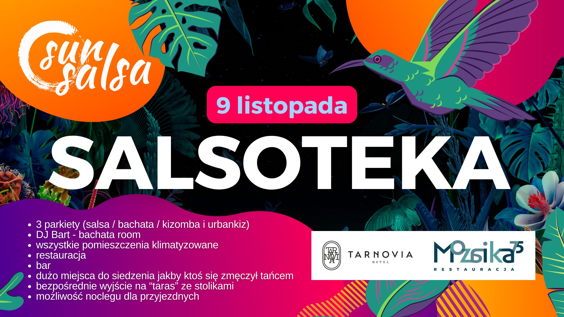 Salsoteka na 3 parkiety w Hotelu Tarnovia