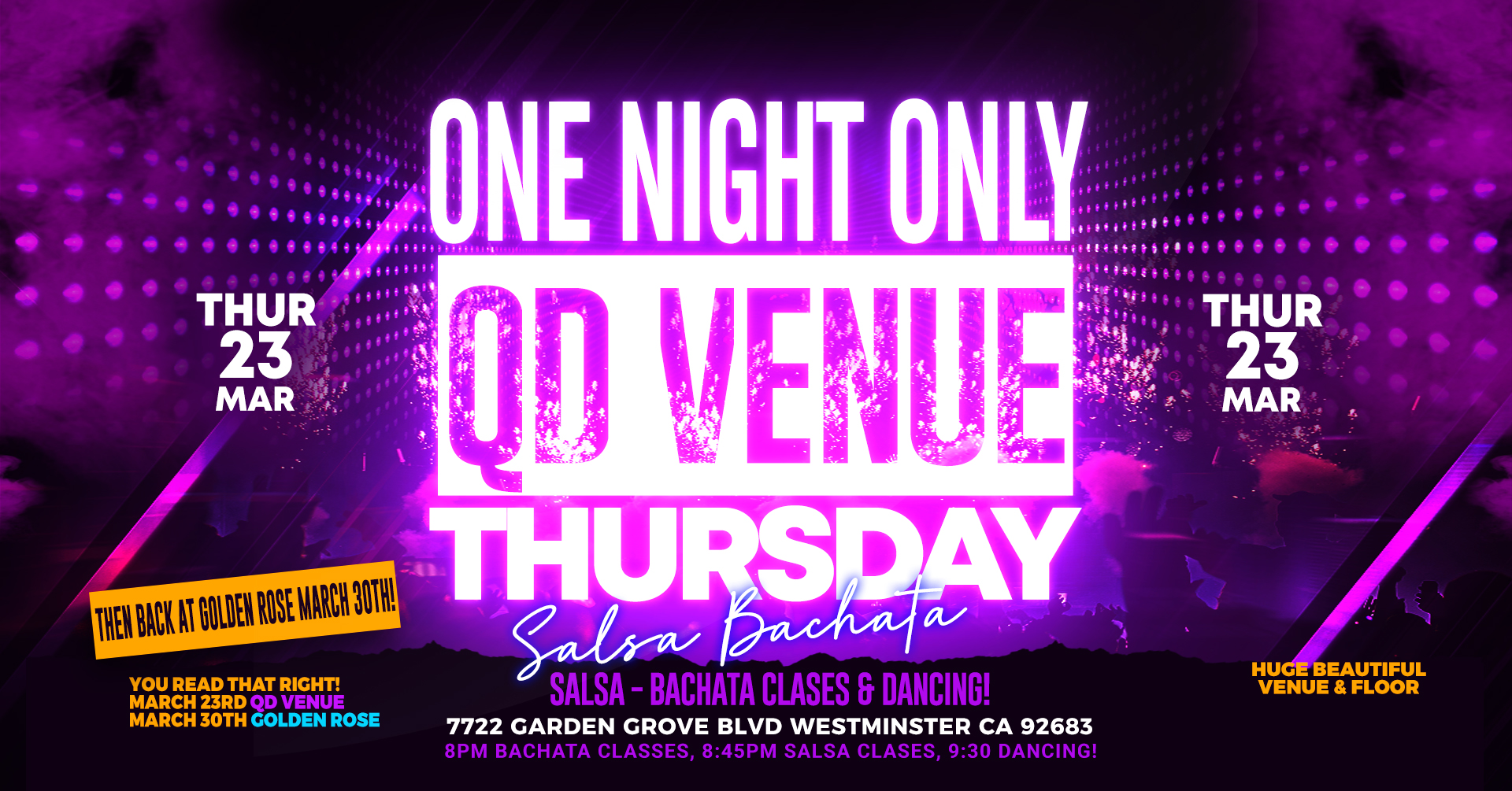 VENUE CHANGE - QD - ONE NIGHT ONLY!