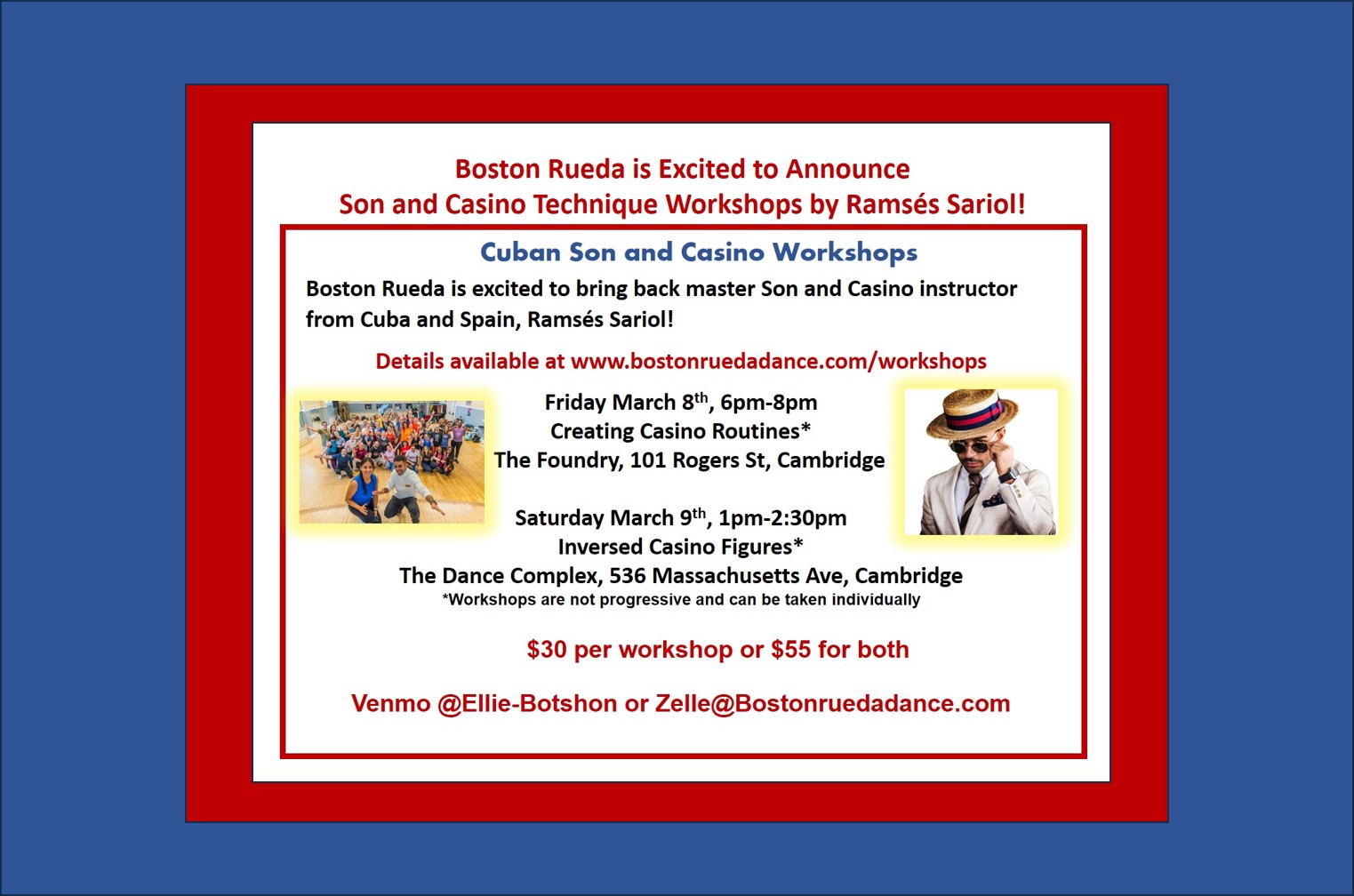 Son and Casino Workshops with Ramsés Sariol! - Saturday Workshop