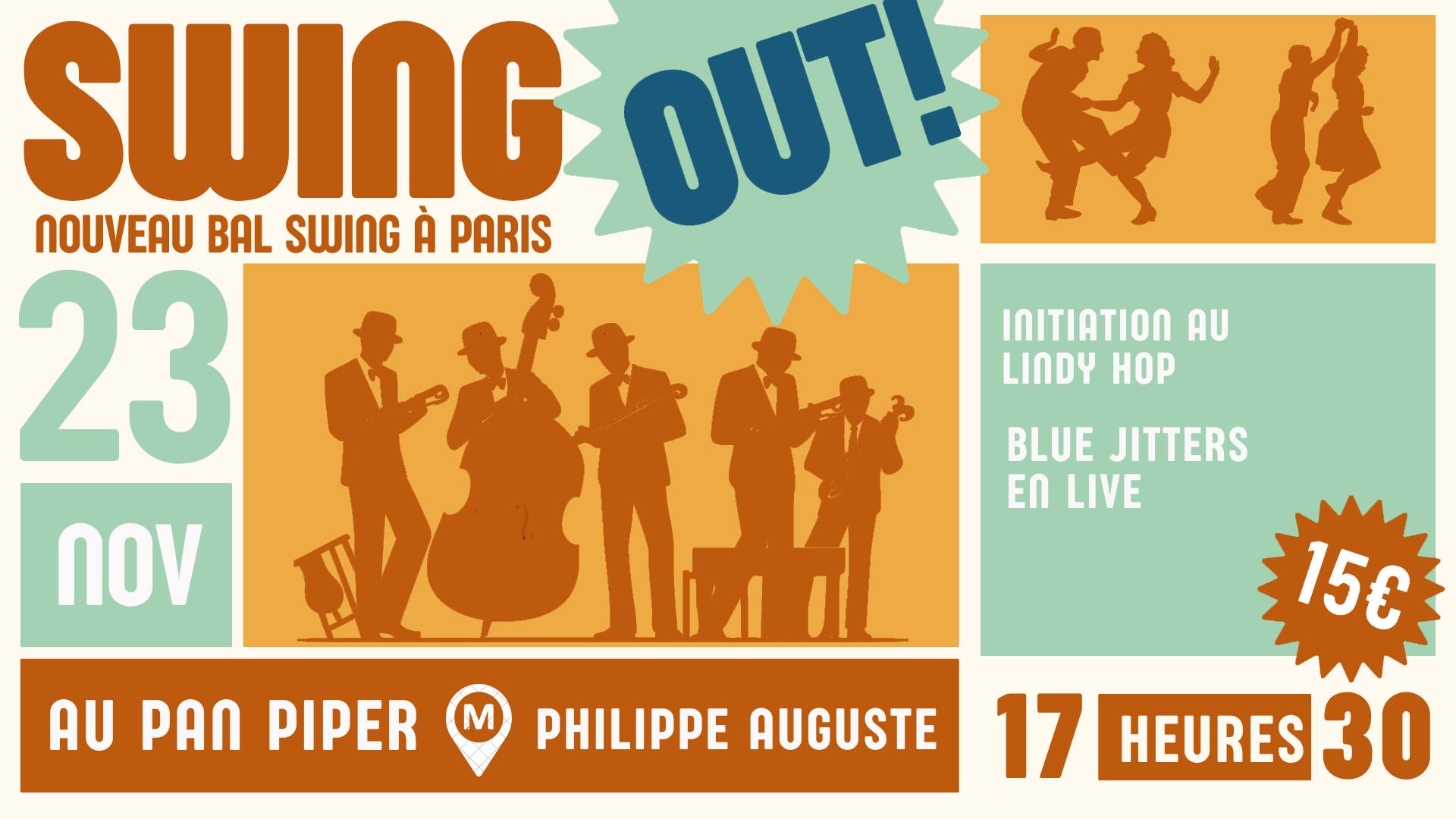 SWING OUT ! with Blue Jitters @ Pan Piper