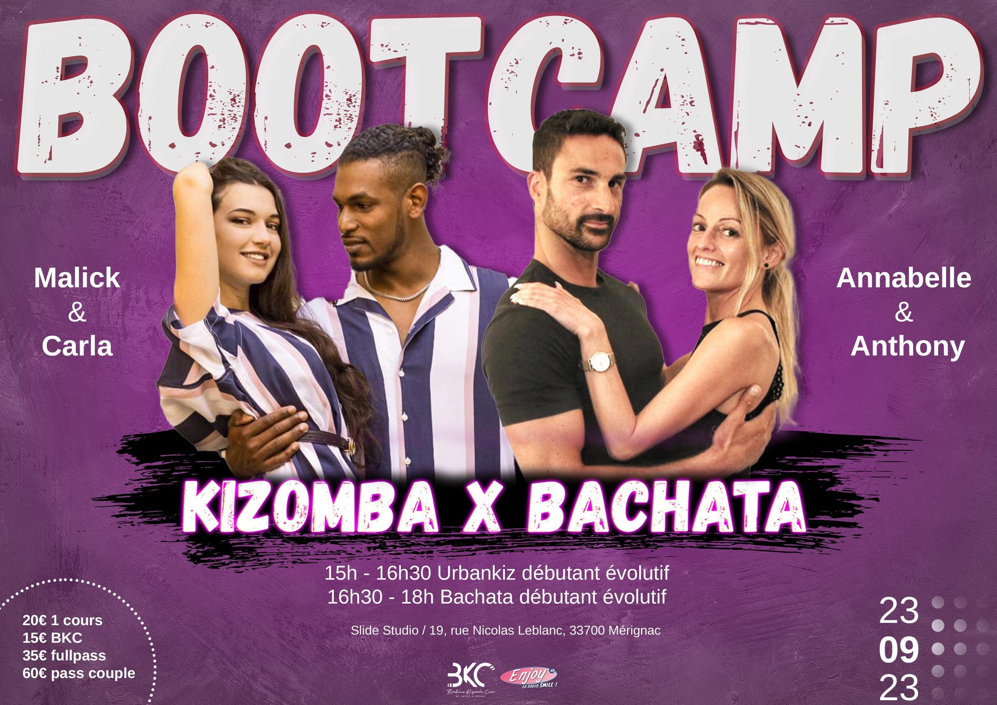Bootcamp Kizomba x Bachata by BKC Éd. Débutant Intermédiaire