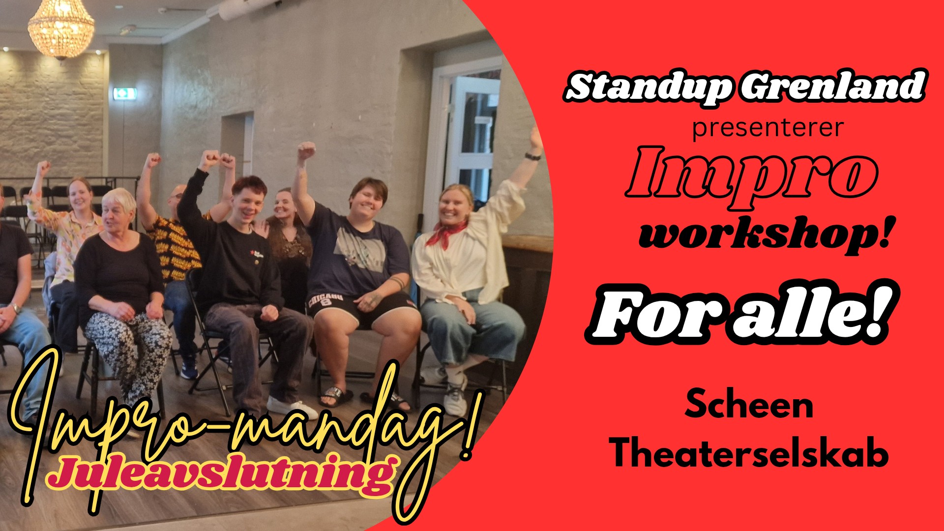 Impro-workshop for alle! đ Juleavslutning!