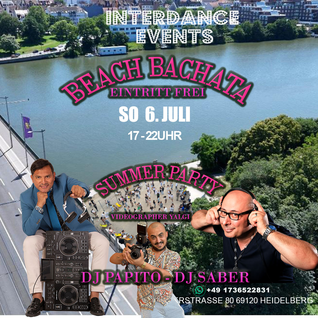 ⭐️ Beach Bachata Party in Heidelberg⭐️ 6. Juli 2025 ⭐️