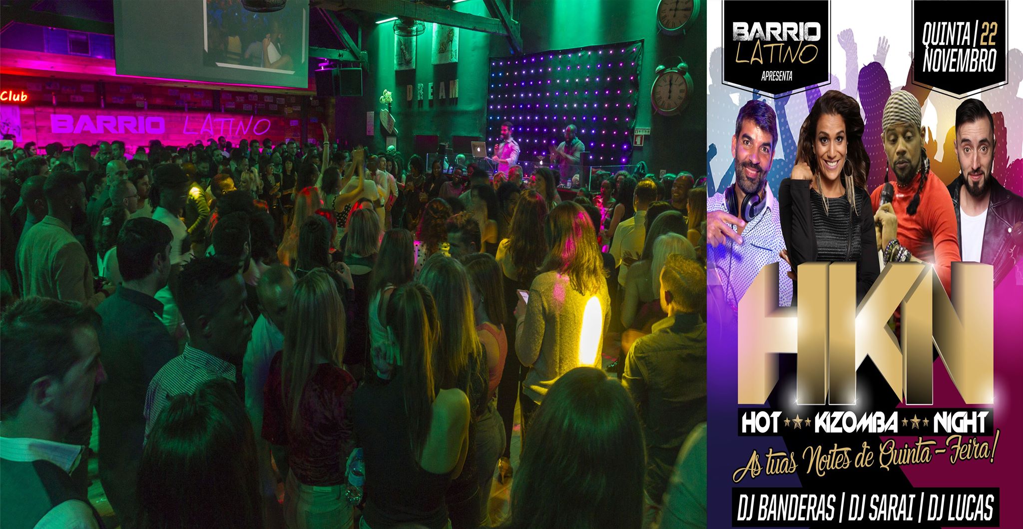 HOT Kizomba NIGHT - Quinta 22 de Novembro no Barrio Latino