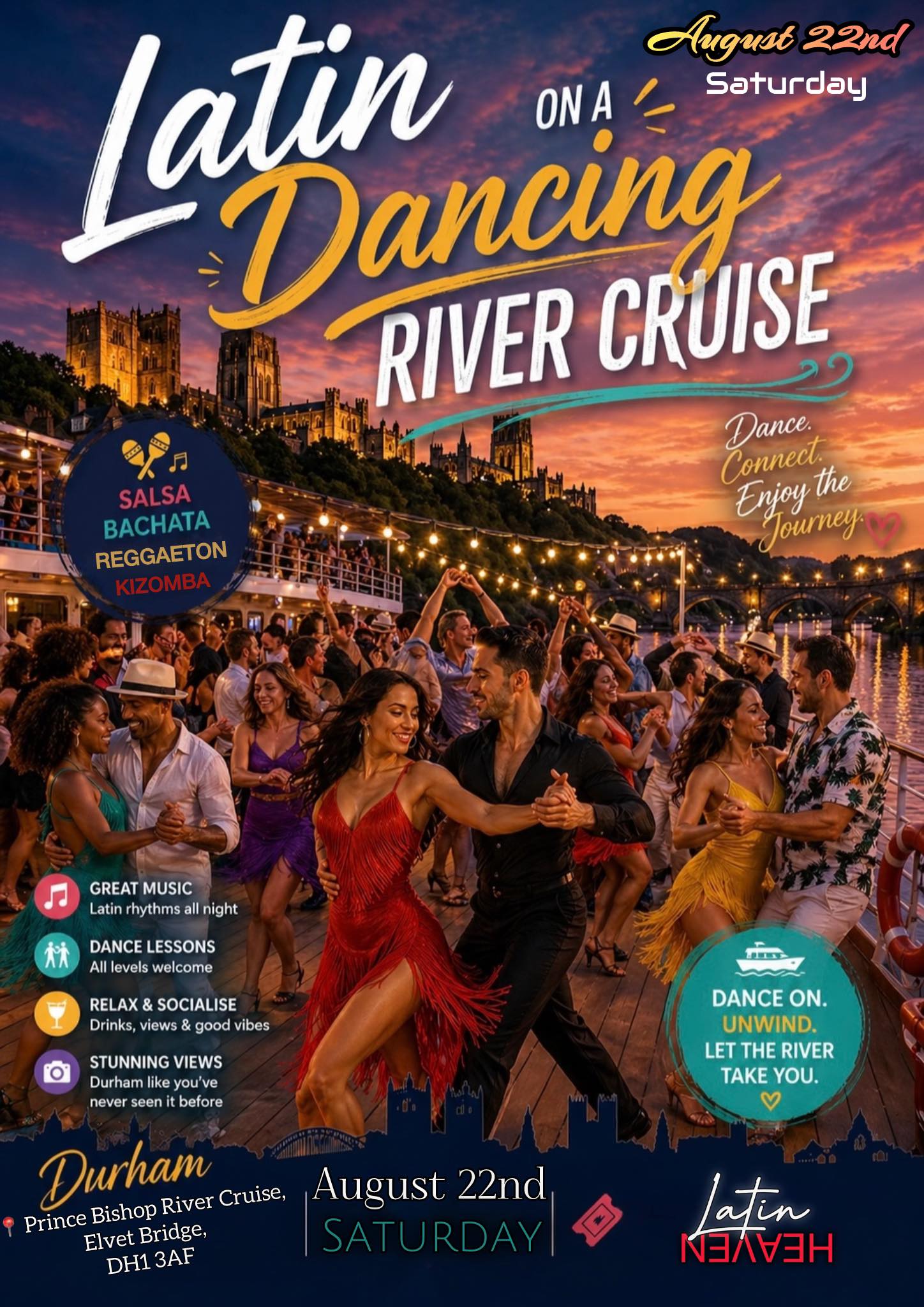 Latin Dance River Cruise Party - Durham
