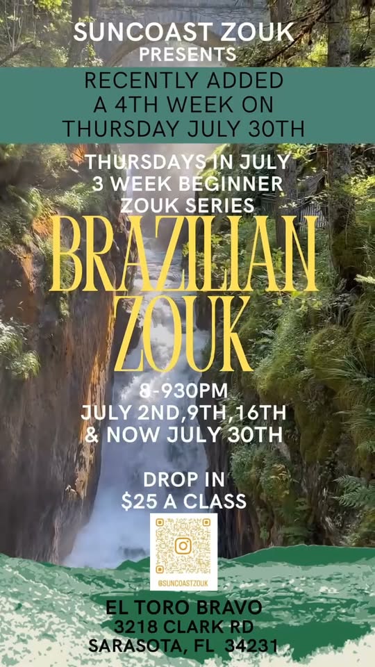 Brazilian Zouk Beginner Progressive Series, Recently added a 4th week