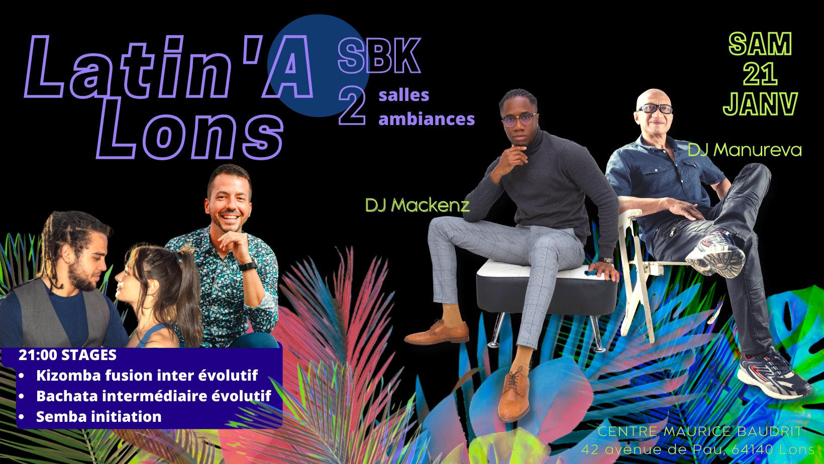 Latin' A Lons - Stages et soirée SBK 2 salles 2 ambiances