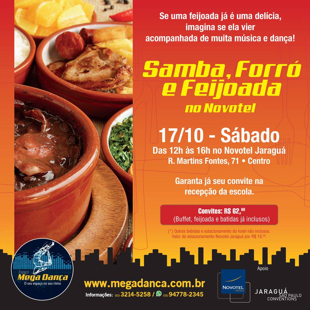 Samba, Forró e Feijoada no Novotel