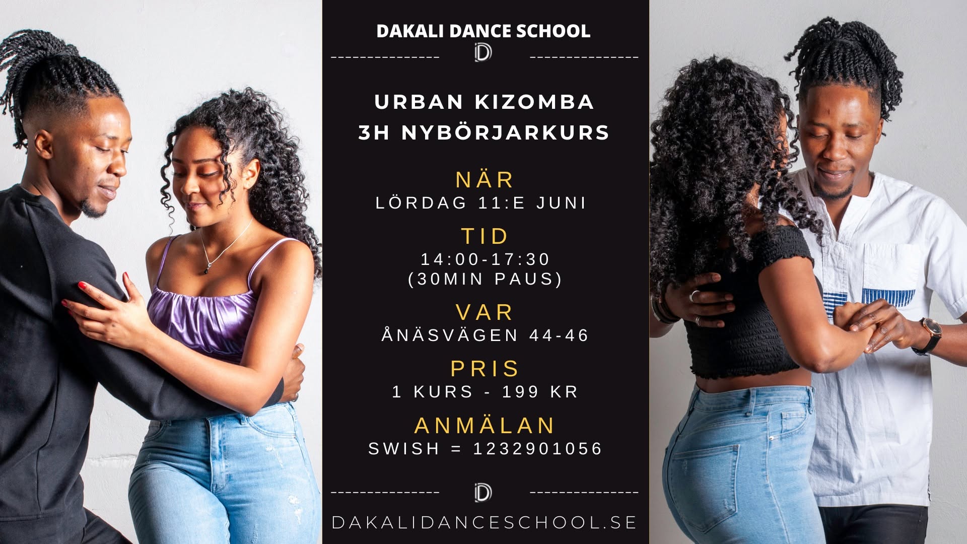 3H Nybörjarkurs i Urban Kizomba