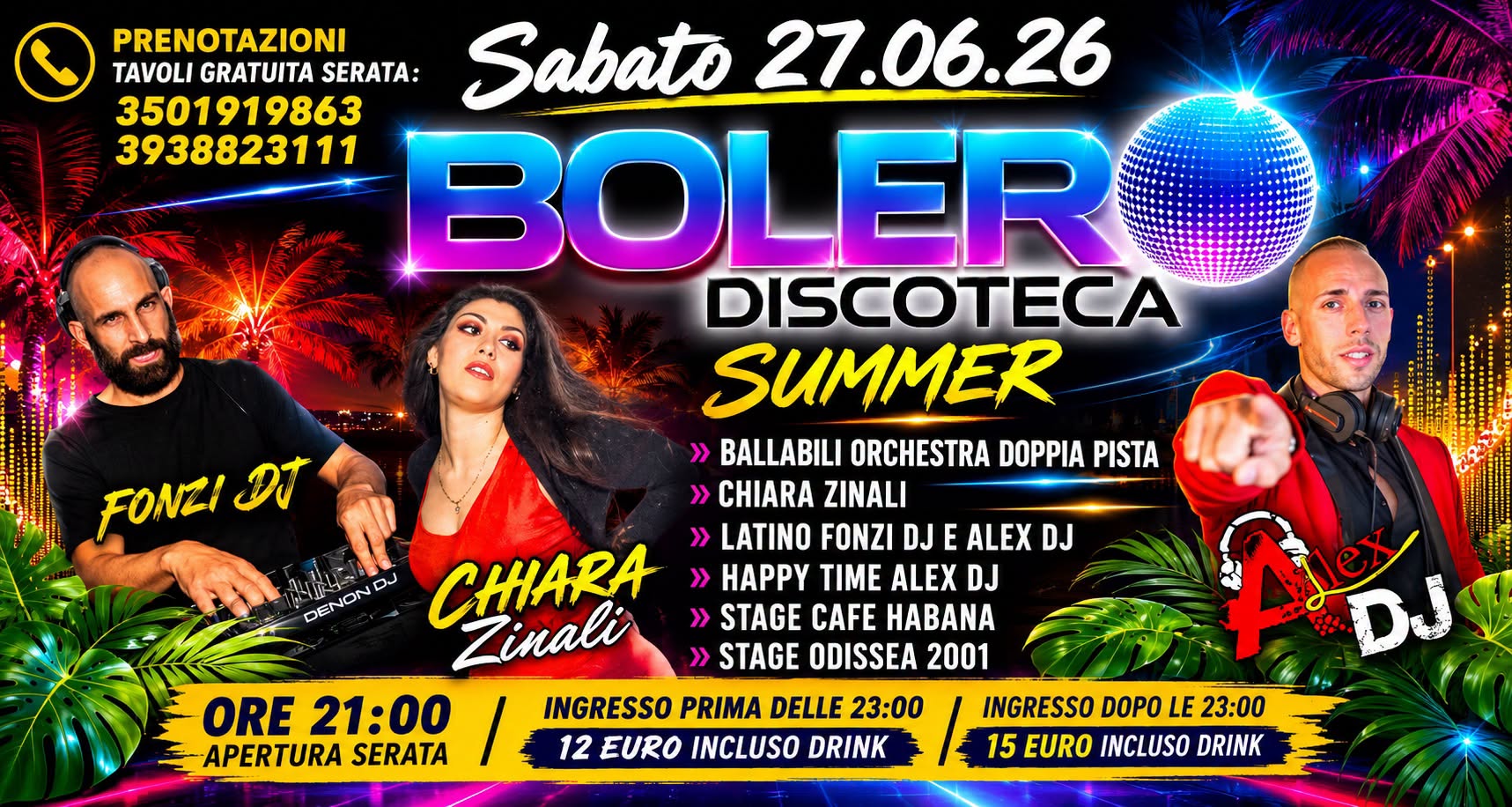 Sabato 27 06 26 Discoteca BOLERO Summer