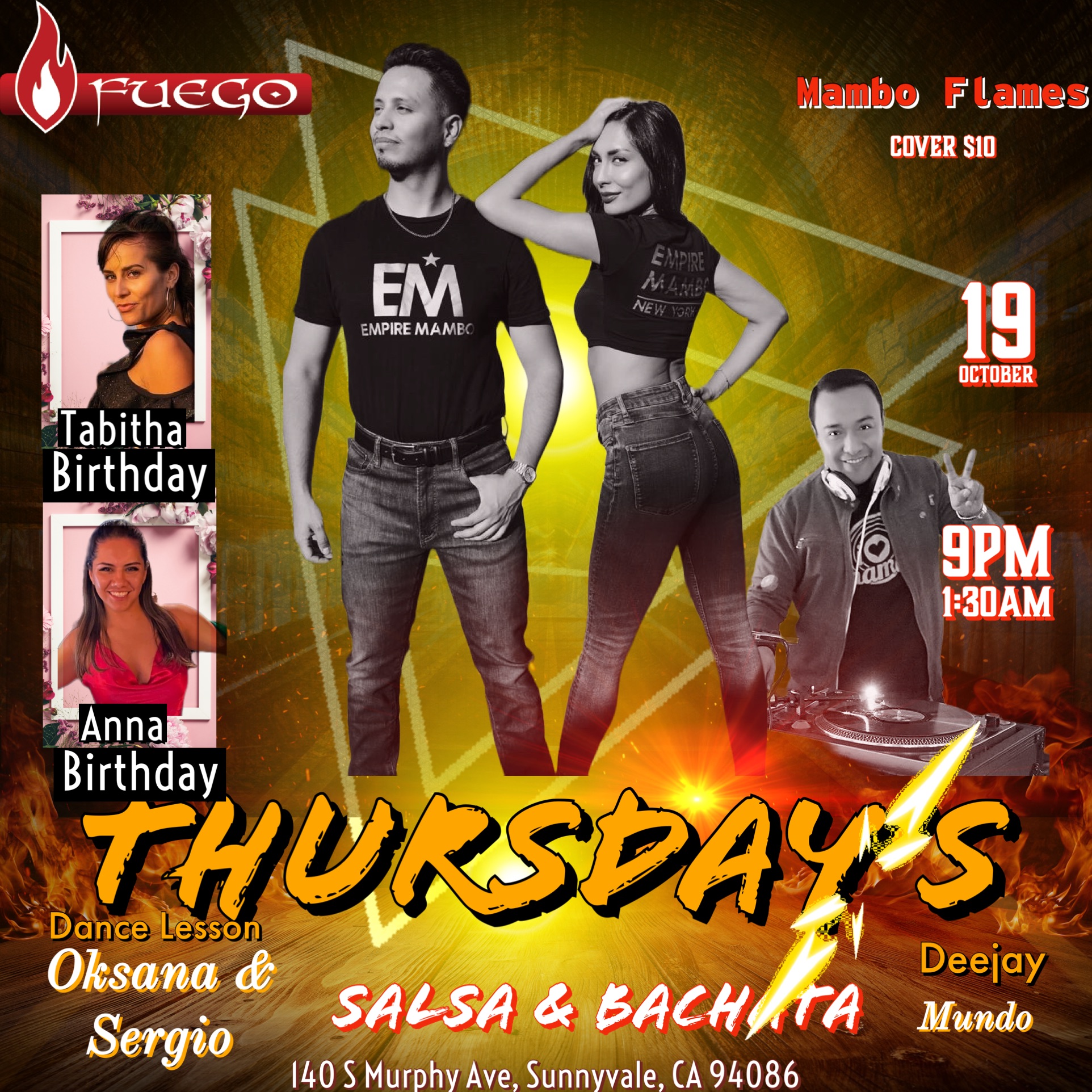 Mambo Flames Social!! Salsa & Bachata !! Birthday celebrations
