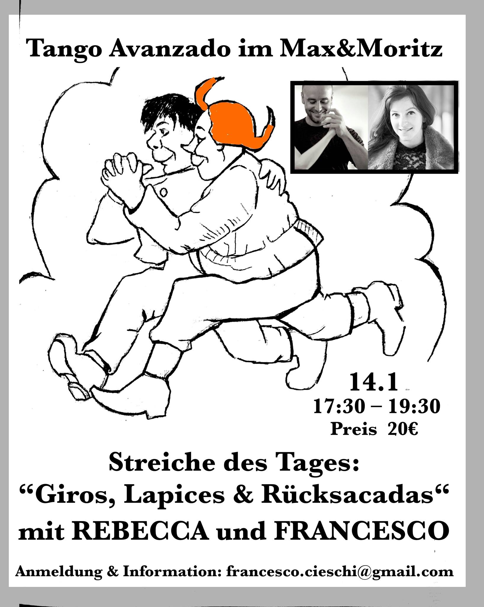 Termin 1: Tango Avanzado im Max&Moritz mit Francesco und Rebecca