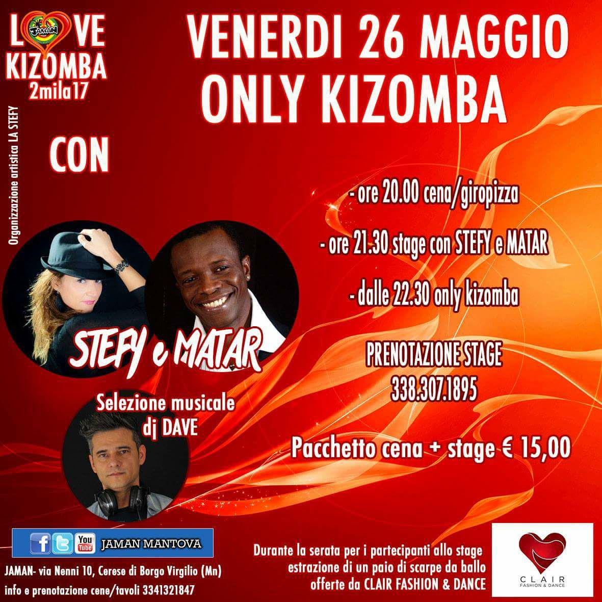 VENERDÌ 26 MAGGIO Stefy & Matar al JAMAN
