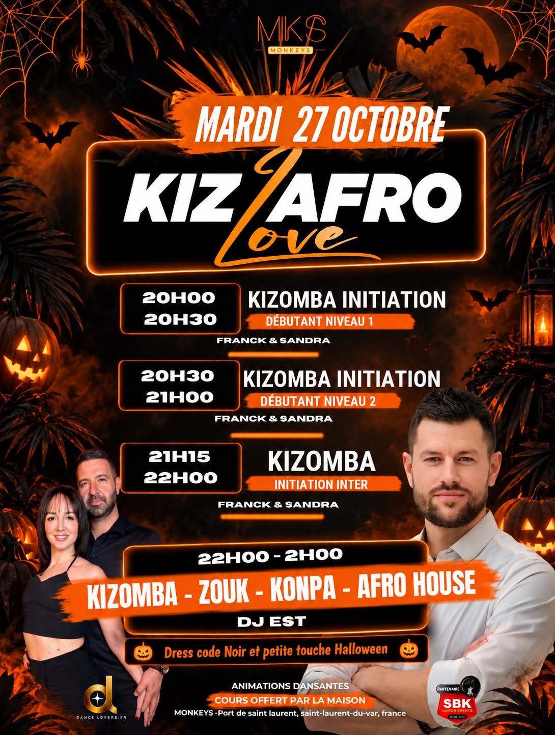Cours & Soirée Kiz Afro Love (Monkeys)